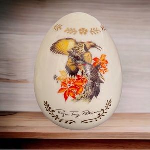 Porcelain Songbird Egg "Flicker" by Roger Tory Peterson Danbury Mint 1995